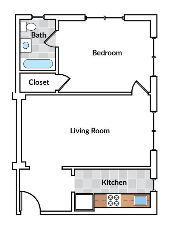 Floor Plans of Rocksboro Apartments in Washington, DC